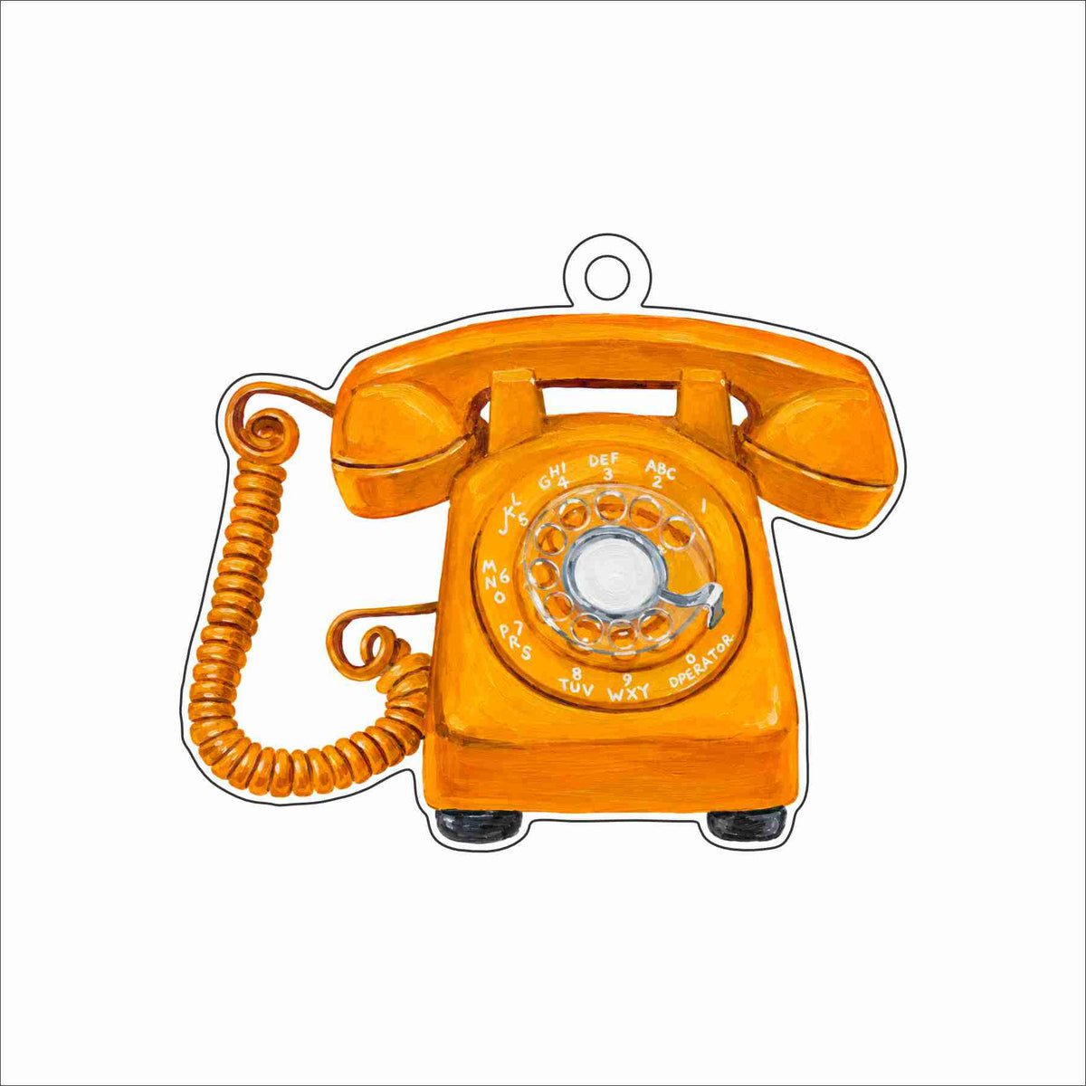 CSR-008 Yellow Phone Ornament | 0.25Acrylic Ornament