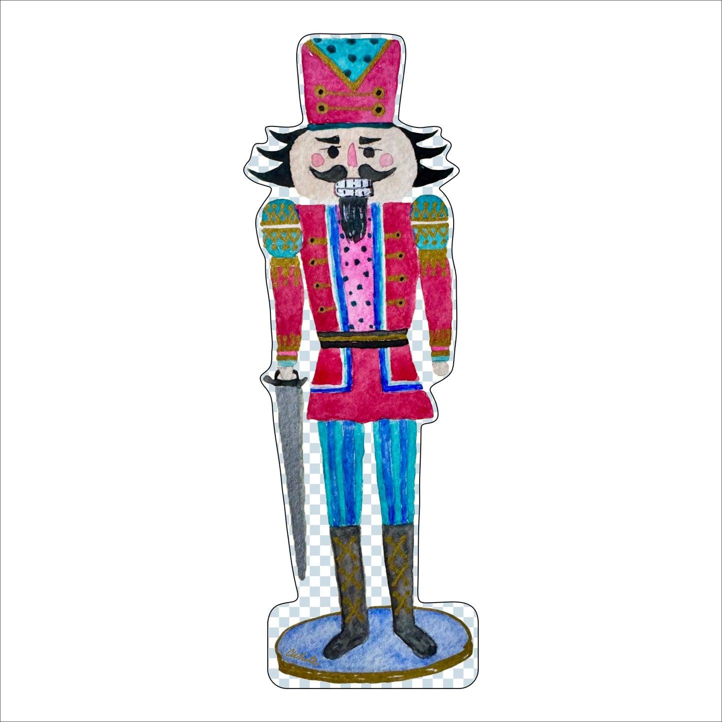 Red Nutcracker | 0.75in. Acrylic Cutout | Case (any 10+)