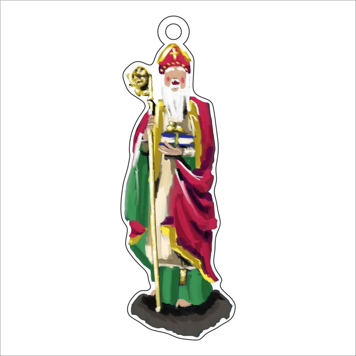 CWS-006 St. Nicholas Ornament | 0.25Acrylic Ornament |