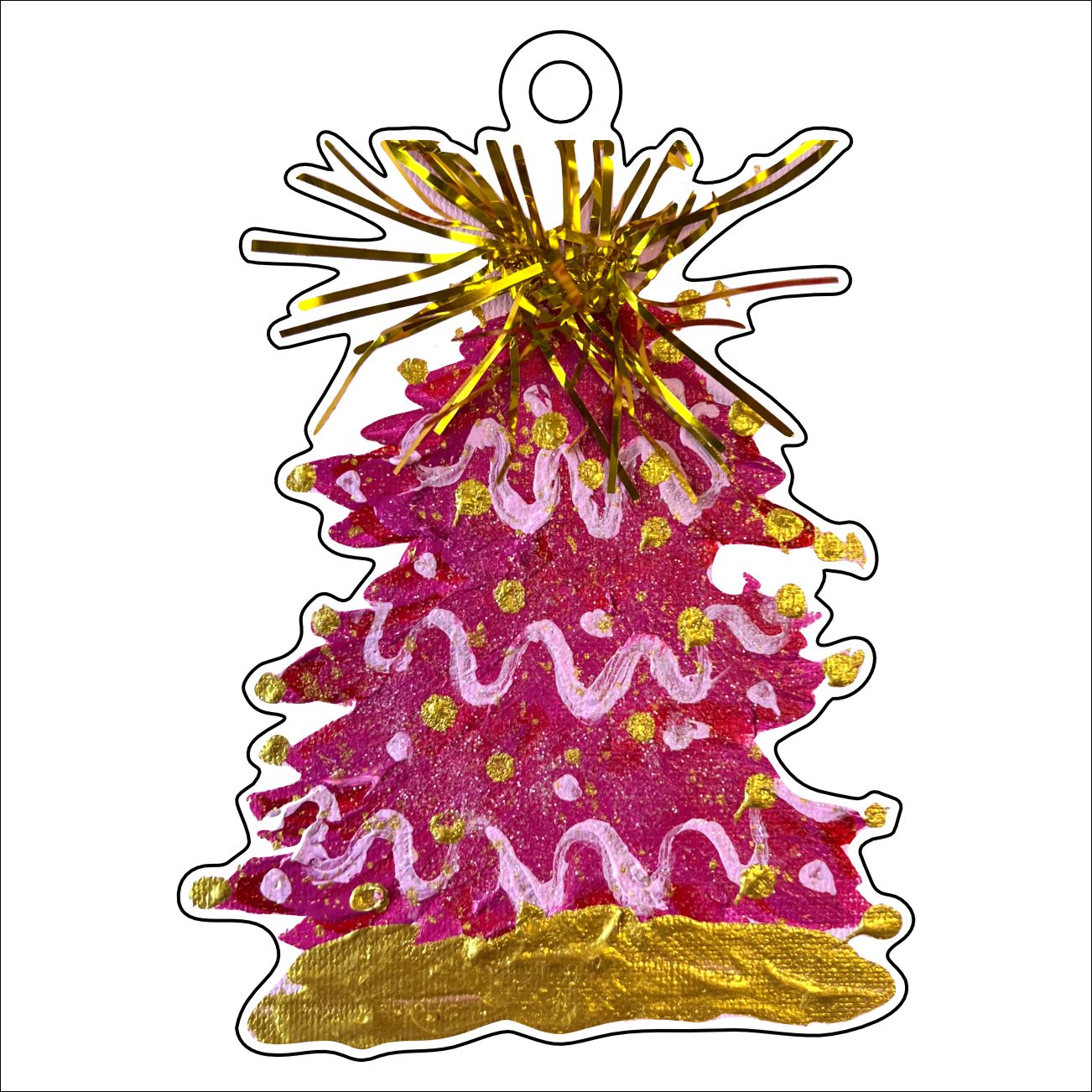 CYTA-138 Pink Party Christmas Ornament | 0.25Acrylic Ornament |