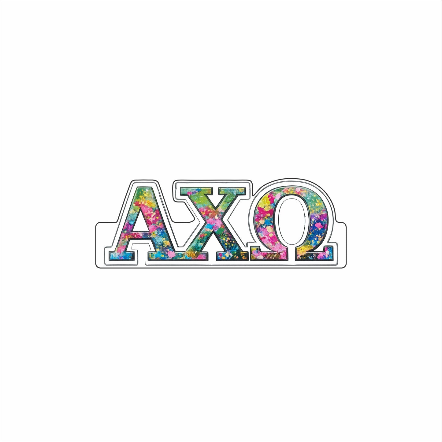 CYTA-143 A Chi O Acrylic Mini | 0.50Acrylic Contour |