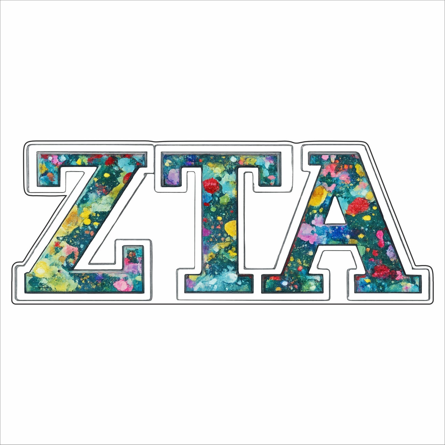 CYTA-144 Zeta Tau Alpha | 0.50Acrylic Mini Contour | Case of 25
