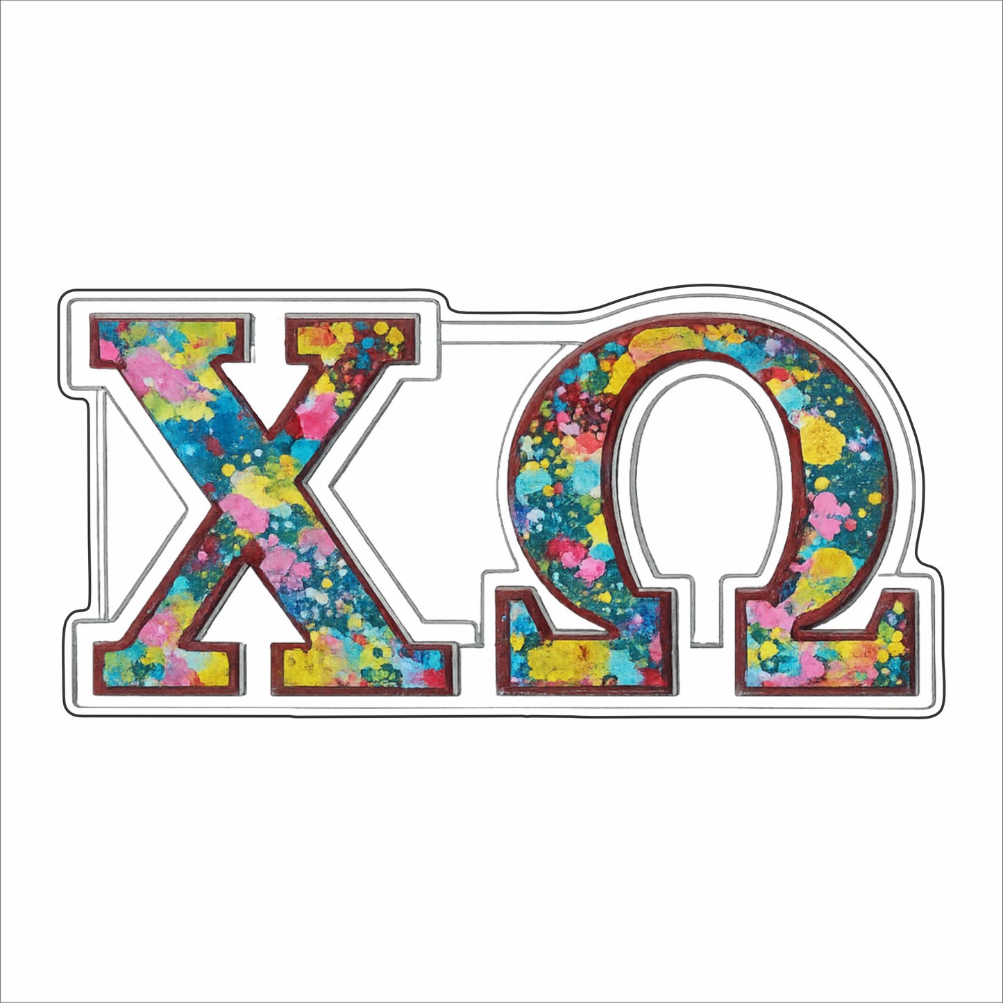 CYTA-147 Chi Omega Mini | 0.50Acrylic Mini Contour