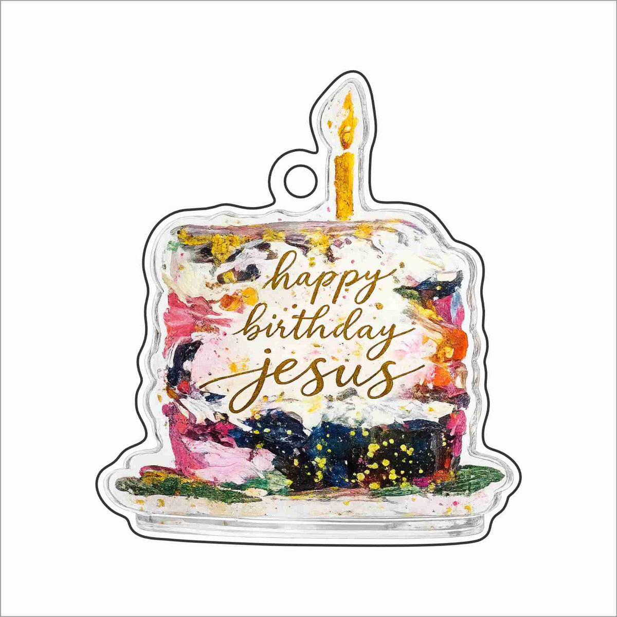 CYTA-173 Birthday Cake Ornament | 0.25Acrylic Ornament | Case of 25