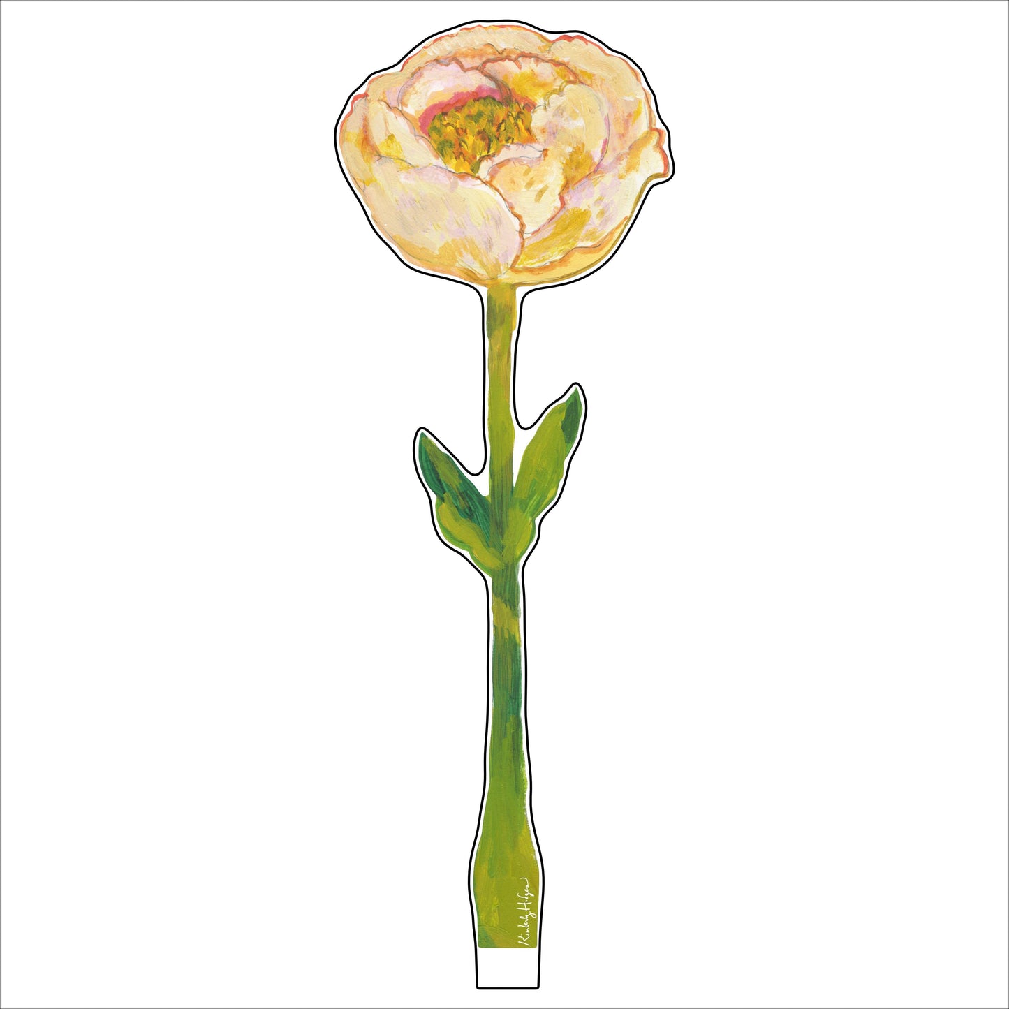 Cream Peony | 0.25in. Acrylic Floral