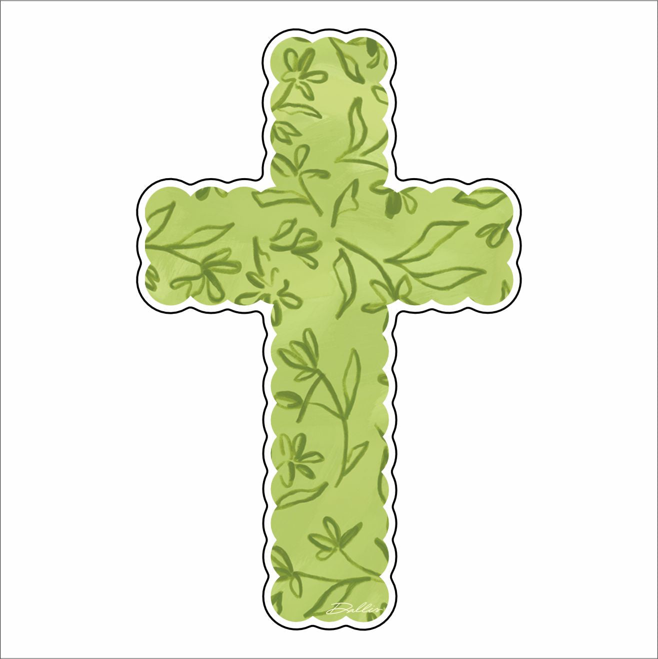 DFA-037 Green Cross Mini | 0.50Acrylic Mini |