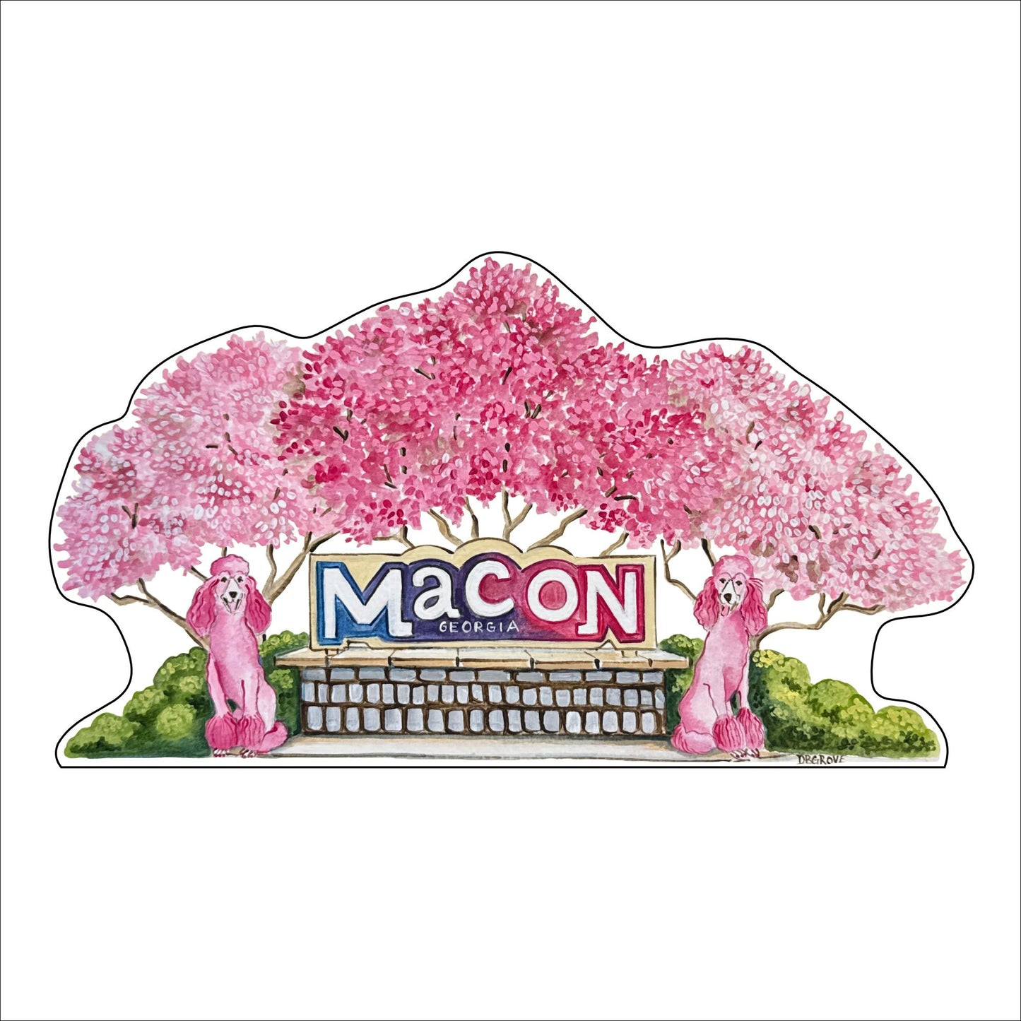 DGA-016 Macon Sign | 0.75in. Acrylic Cutout | Case (10+) Pack of 1