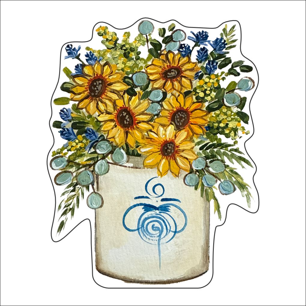 Sunflowers in Vase | 0.75in. Acrylic Cutout | Case Bundle any 10+