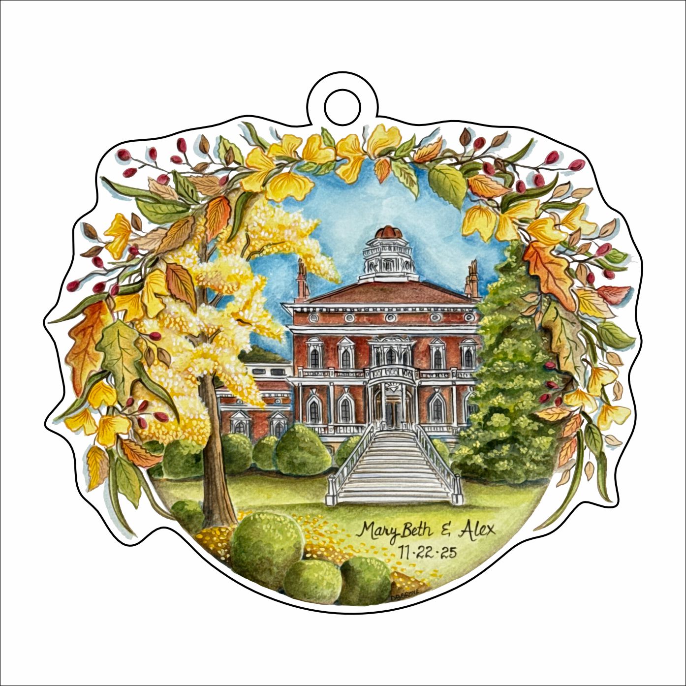 DGA-024 Autumn Love | 0.25in. Acrylic Ornament | Case Bundle of 25