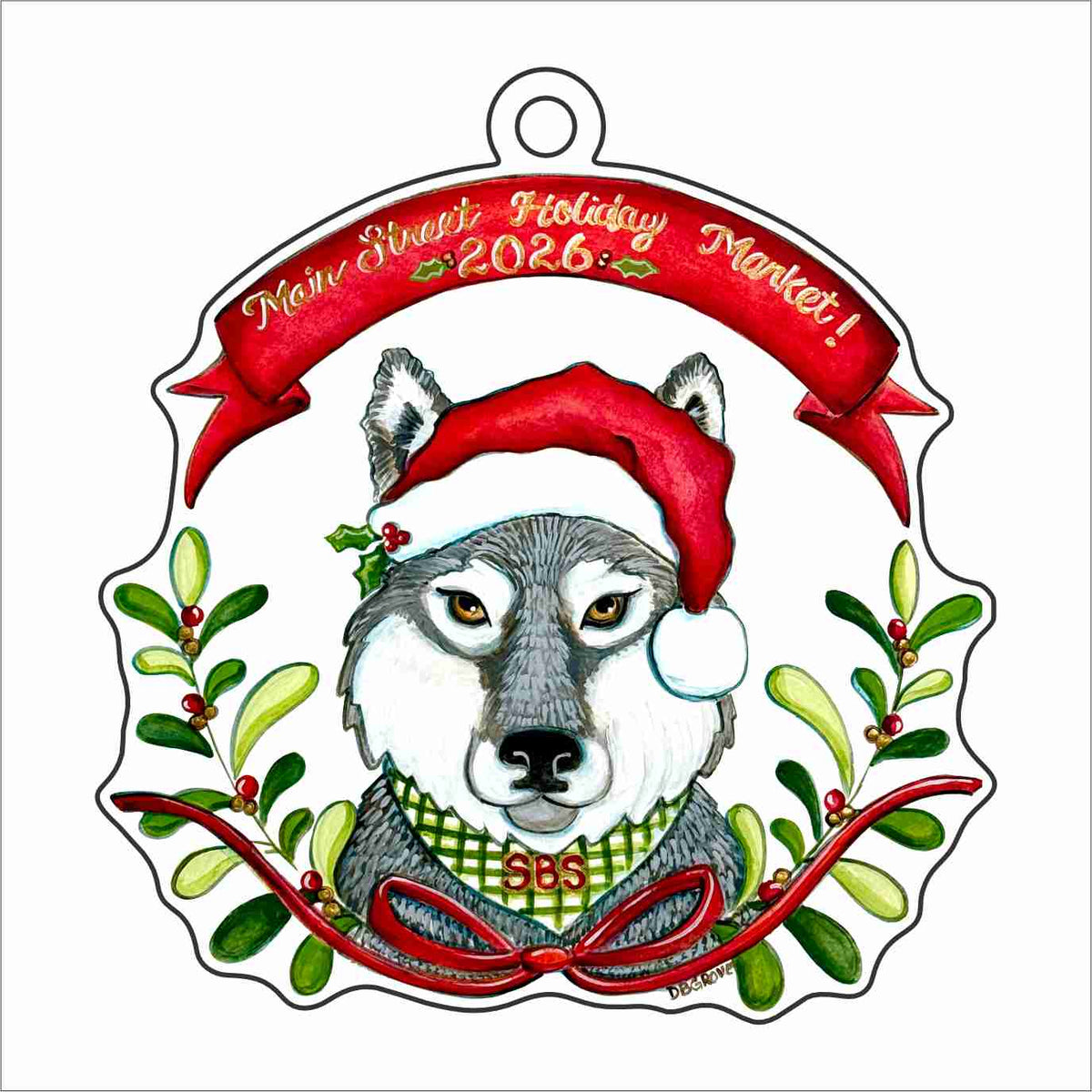 DGA-053 Main Street Holiday Market Ornament | 0.25Acrylic Ornament