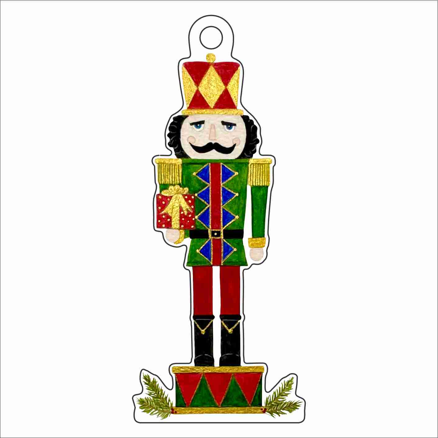 DKA-001 Nutcracker Christmas Ornament | 0.25Acrylic Ornament