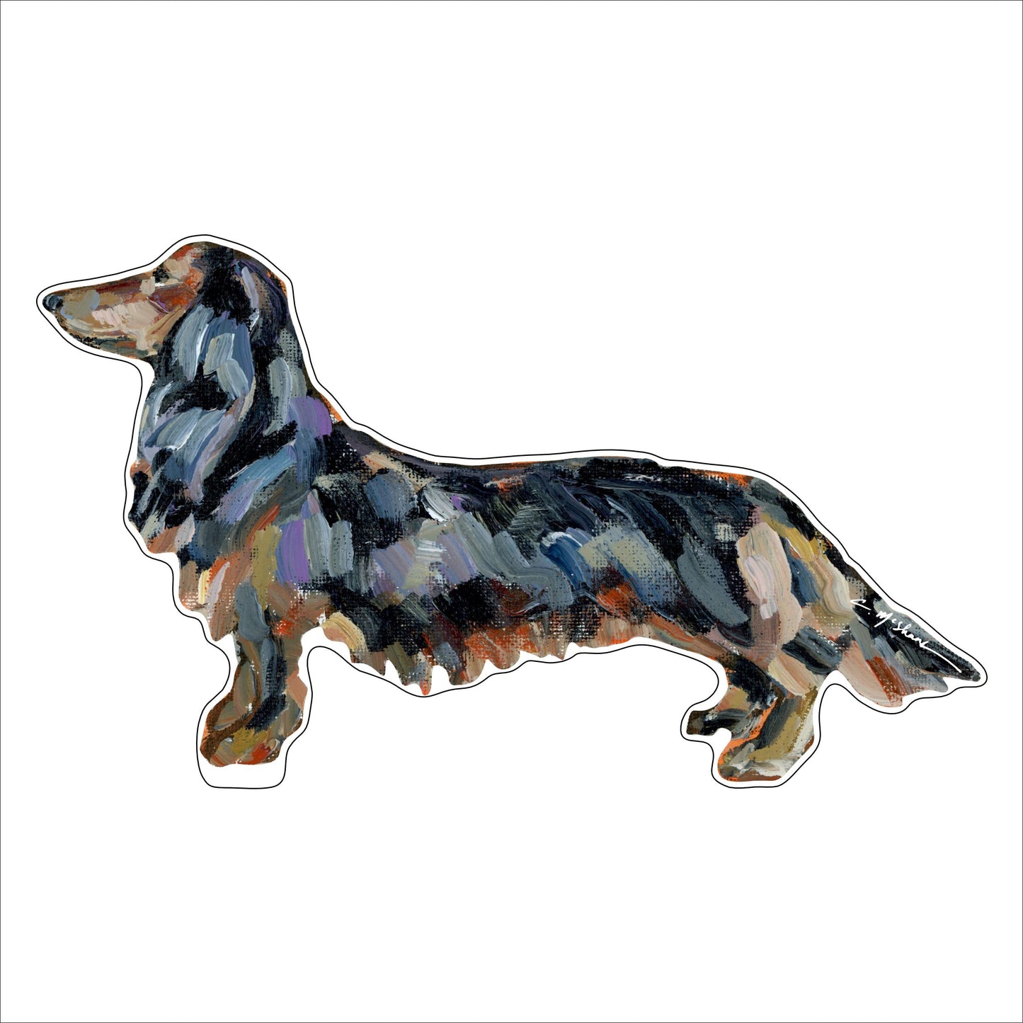 Dachshund Black and Tan | 0.50in. Acrylic Mini | Case of 25