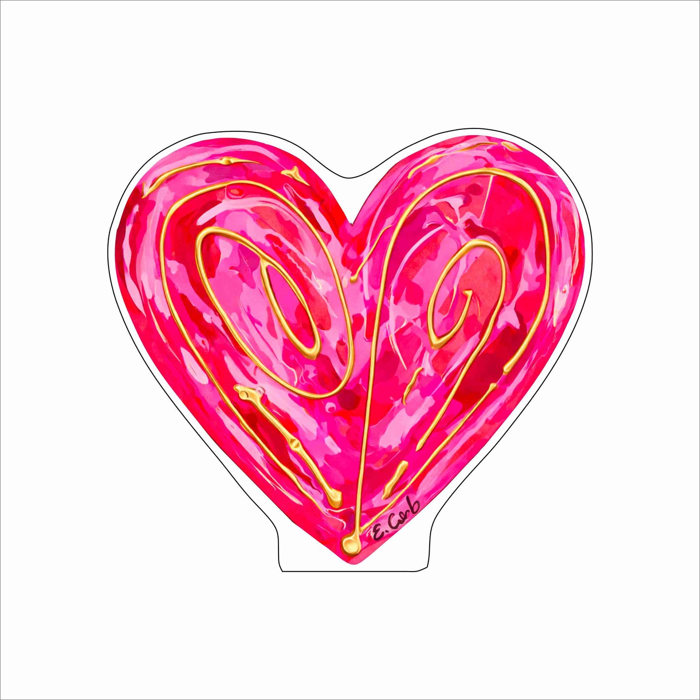 ECA-046 Love heart | 0.75Acrylic Contour
