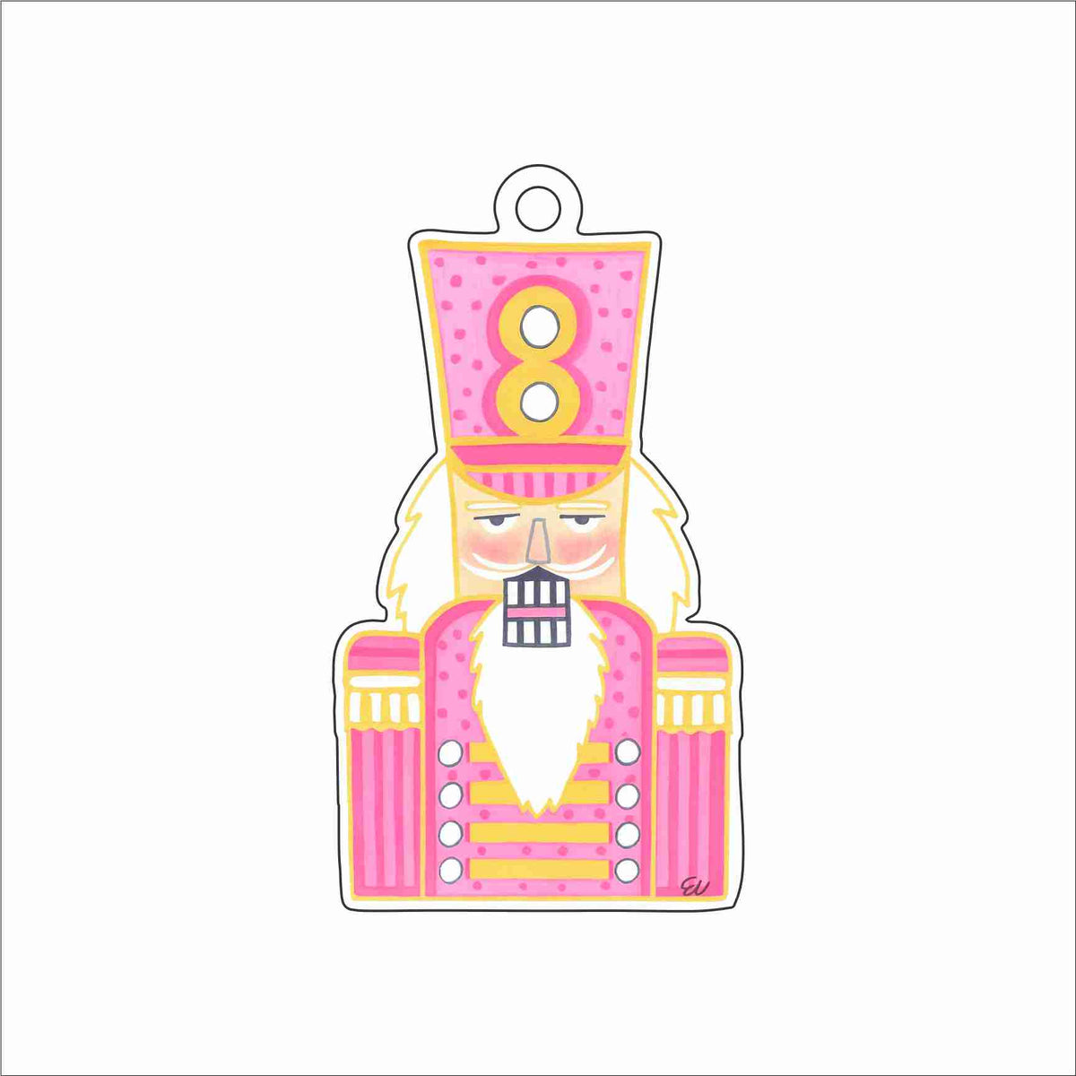 ECA-104 What's Crackin -pink Ornament | 0.25Acrylic Ornament