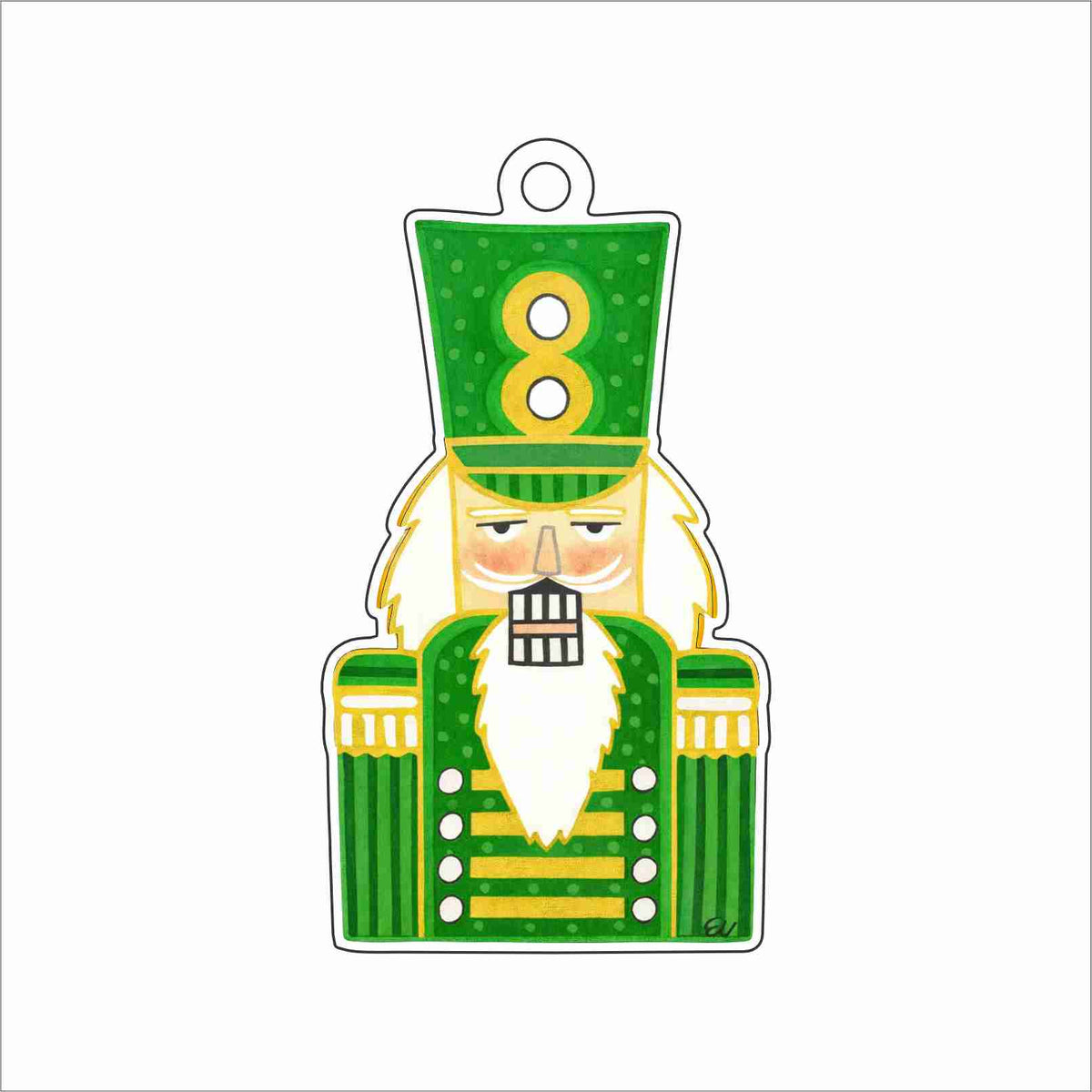 ECA-115 What's Crackin -green Ornament | 0.25Acrylic Ornament