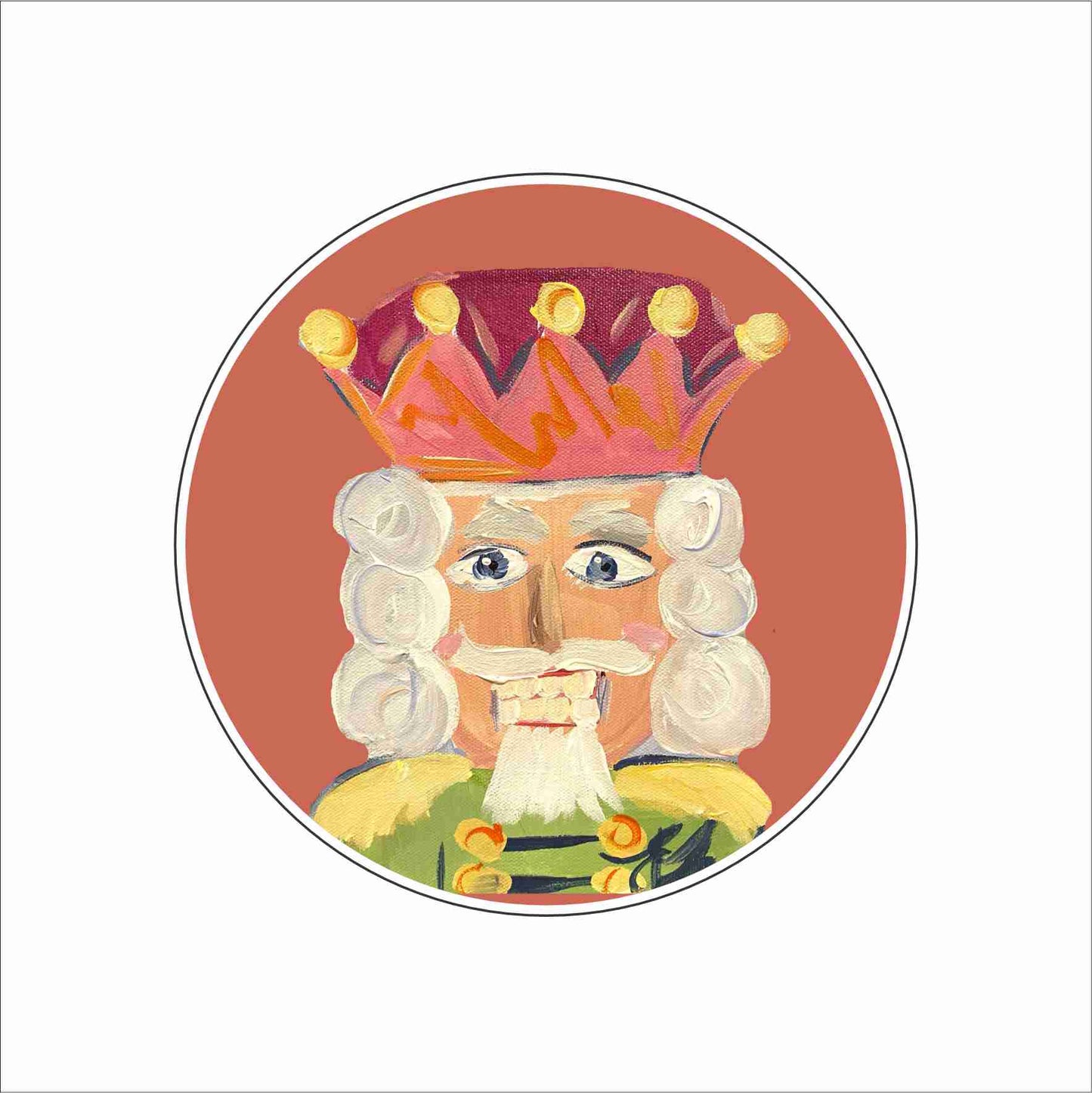 EFA-030 Crazy Cracker Coaster 1 | 0.25Acrylic Coaster with Clear Bumpers | Set of 4