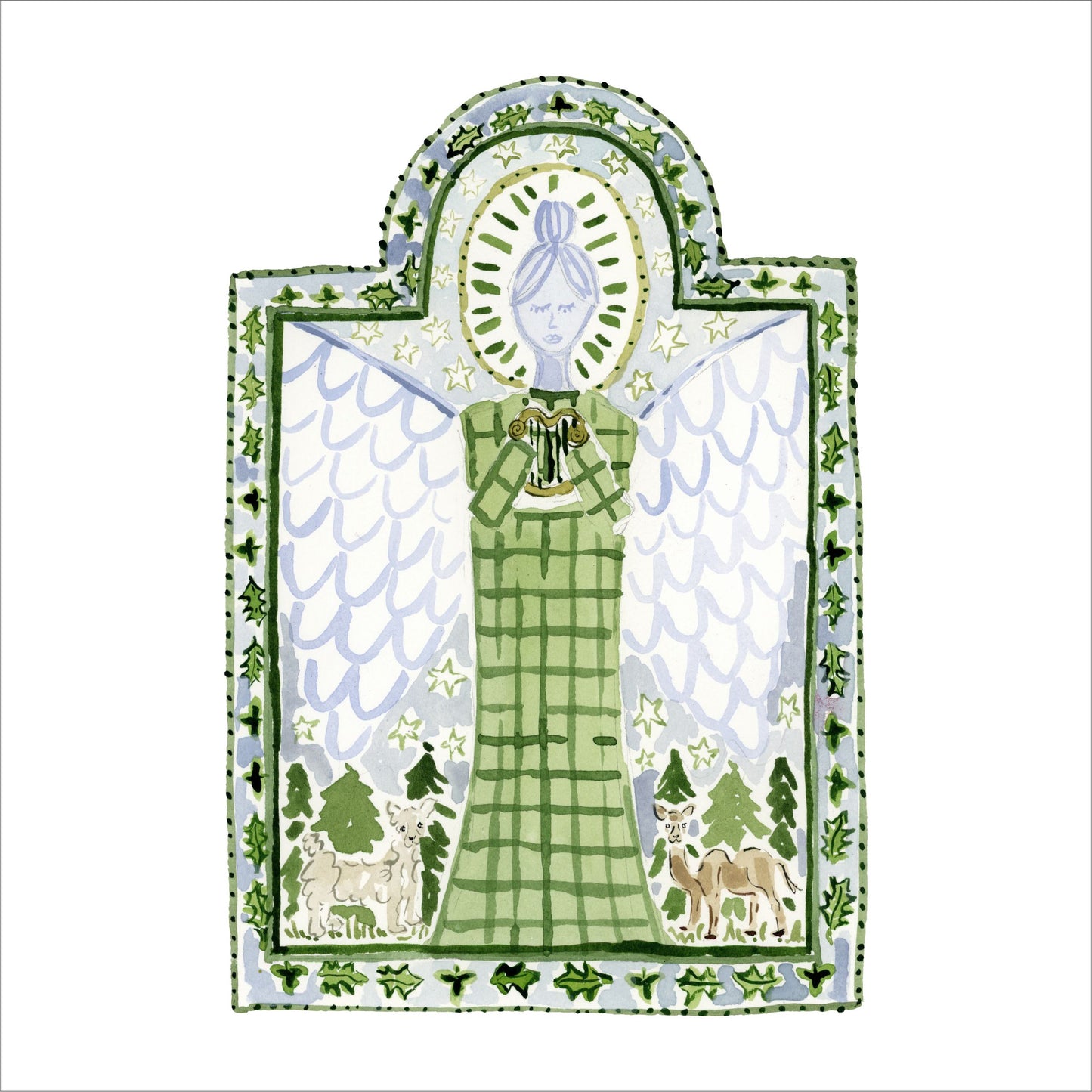 EHA-009 Holiday Angel 2 | 0.75in. Acrylic Cutout 5x7 | Single