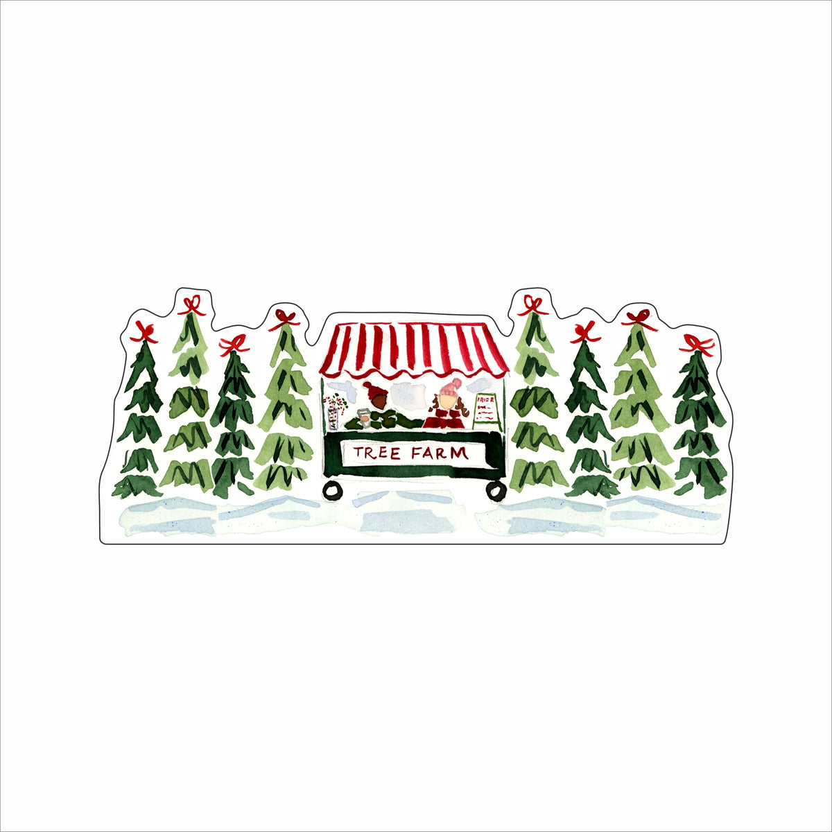 EHA-017 Holiday Village Tree Farm | 0.75Acrylic Contour