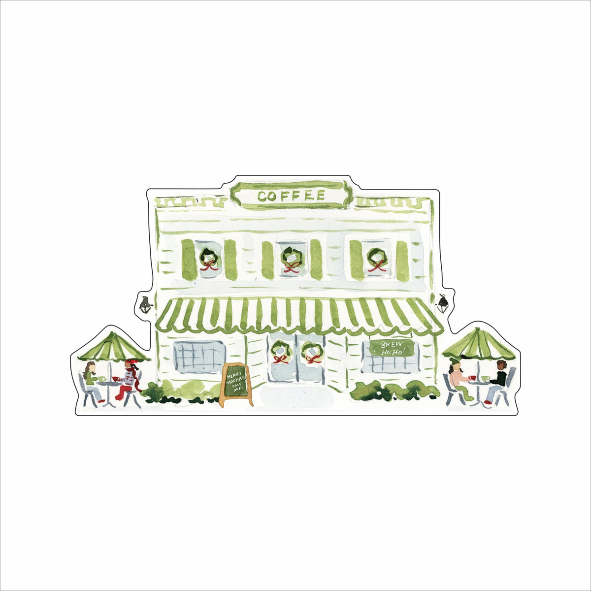 EHA-018 Holiday Village Coffeehouse | 0.75Acrylic Contour