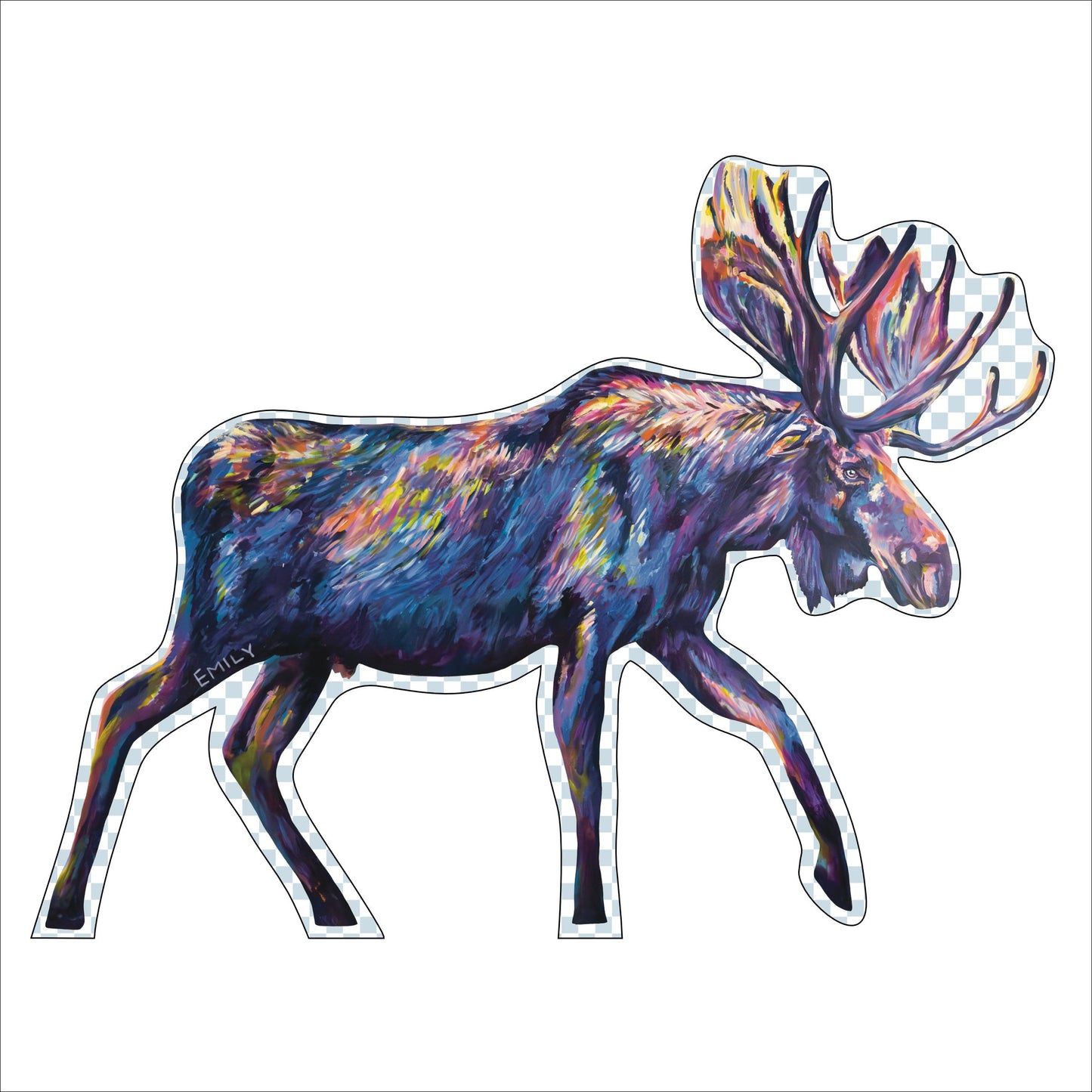 EMA-001 Moose | 0.75in. Acrylic Cutout 5.7x7.5 |