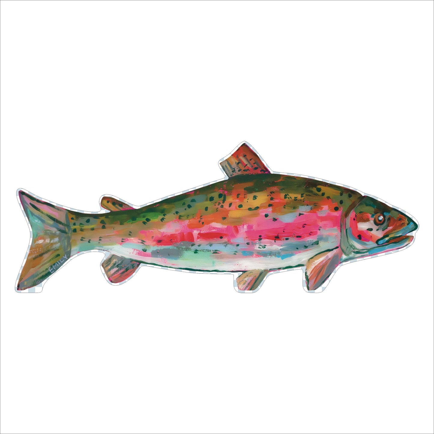 EMA-004 Rainbow Trout | 0.75in. Acrylic Cutout 9x3.5 |