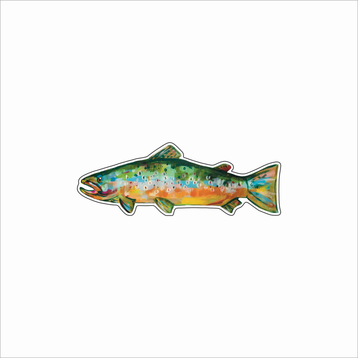 EMA-034 Brown Trout Magnet | 0.125Acrylic Magnet | Case of 4