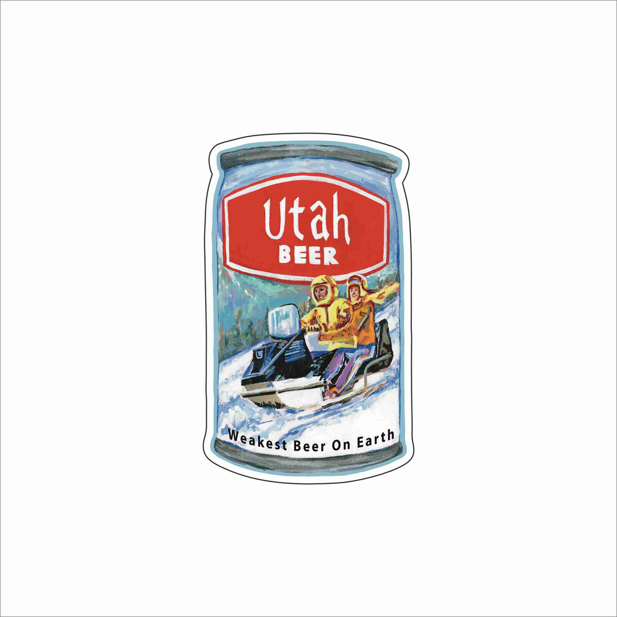 EMA-035 Utah Beer - Snowmobile Magnet | 0.125Acrylic Magnet | Case of 4
