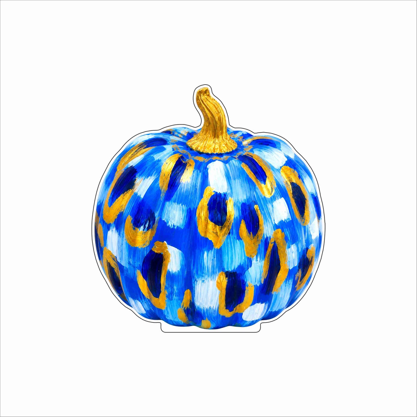 EPR-019 Blue Chinois and Gold Pumpkin | 0.75Acrylic Contour