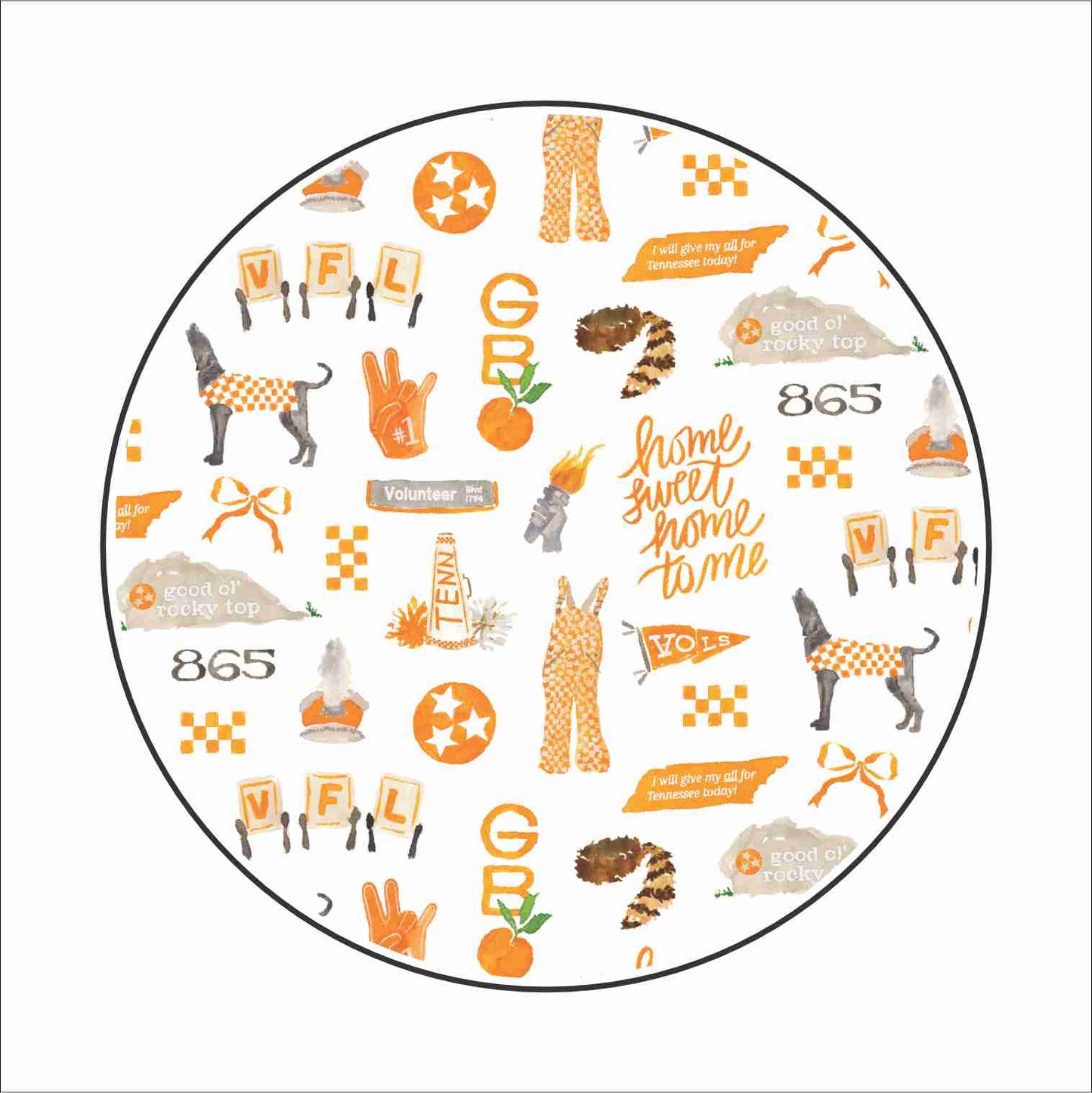 ERH-003 VolToile Coaster | 0.25Acrylic Coaster with Clear Bumpers | Set of 4