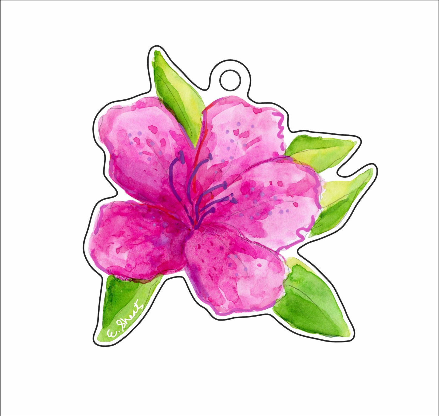 ESA-033 Azalea Ornament | 0.25 Acrylic Ornament |