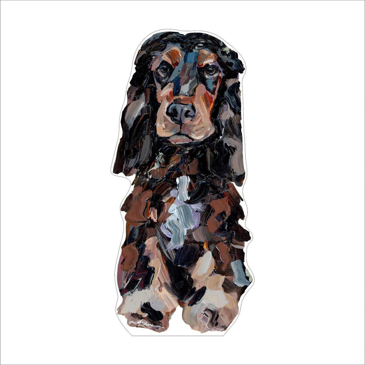 English Cocker Spaniel Black & Tan | 0.75in. Acrylic Shelfie | Case of 25