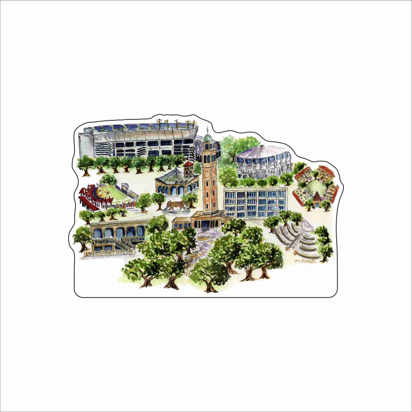 FRD-004 LSU Skyline Mini | 0.50Acrylic Mini Contour