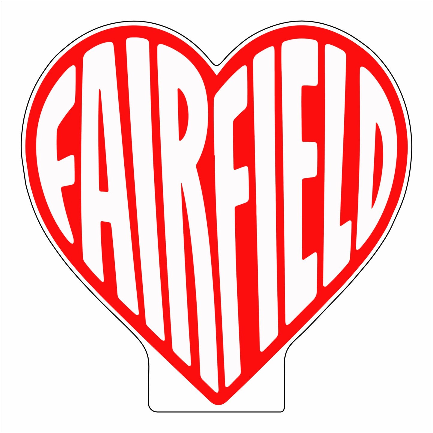 FSN-001 Fairfield Heart | 0.75Acrylic Contour
