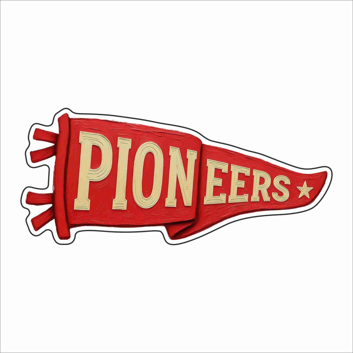 FSN-006 Pioneers Pennant | 0.75Acrylic Contour