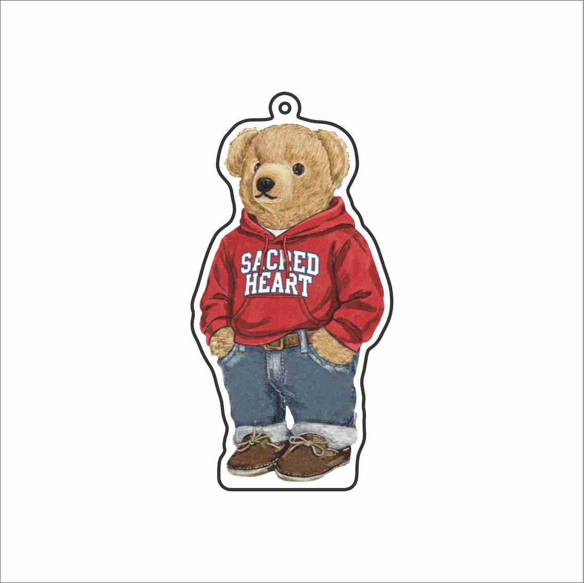 FSN-018 Red Bear Keychain | 0.125Acrylic Keychain | Case of 4