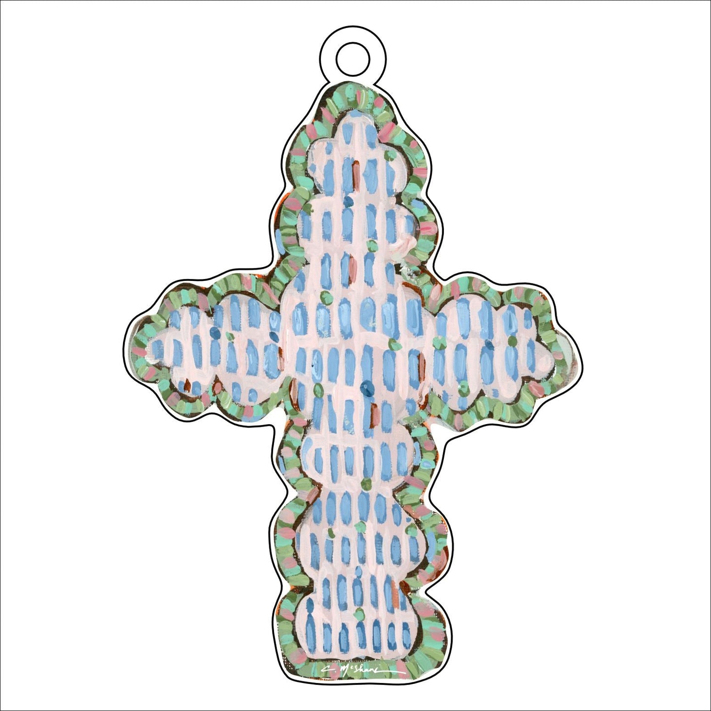 Faithful Cross I Ornament | 0.25in. Acrylic Ornament | Mix and Match (any 10+)