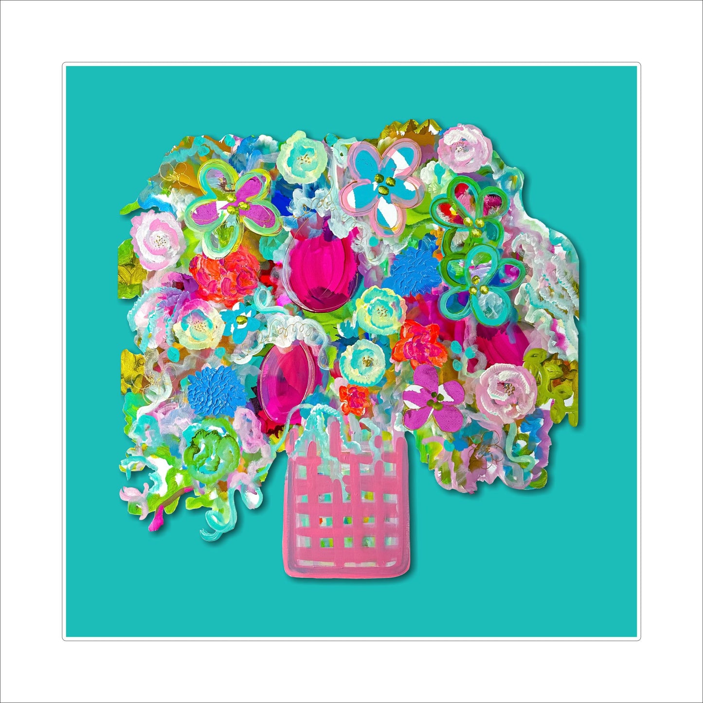 GMA-004 Floral Vase | 0.25in. Acrylic Cutout 7.5x7.5 | Single