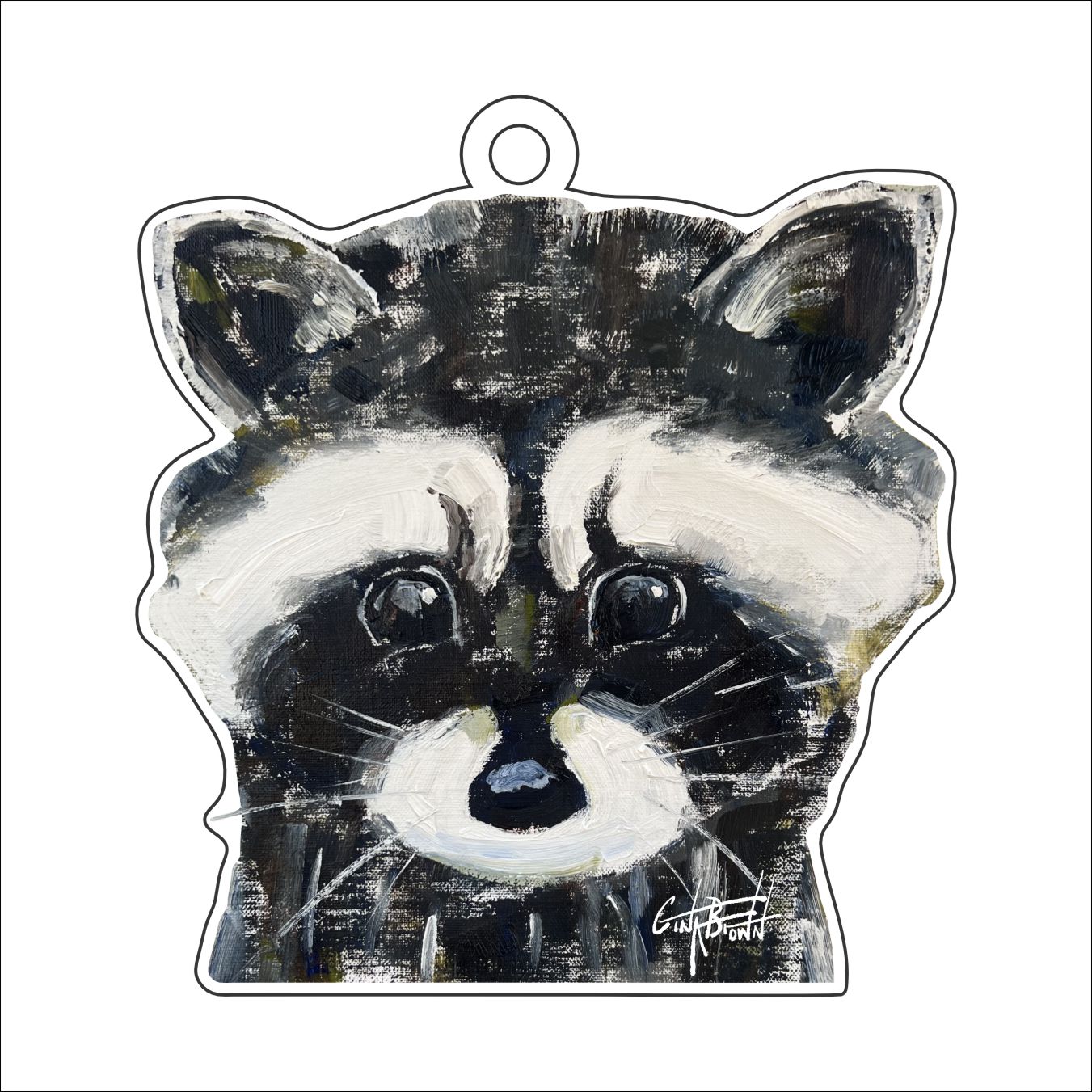 GNB-012 Raccoon Ornament | 0.25Acrylic Ornament |