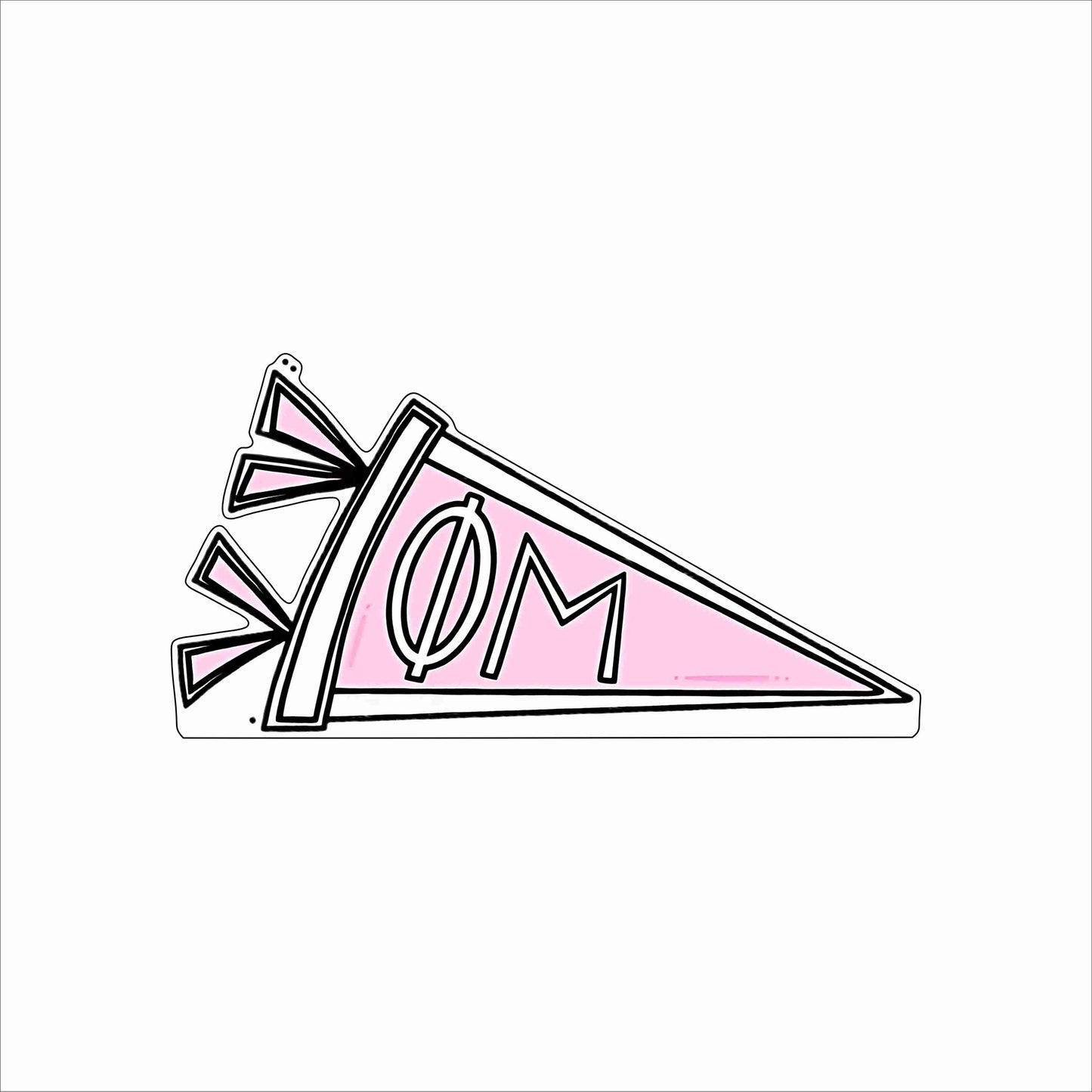 GTW-021 Phi Mu Pennant | 0.75Acrylic Contour |