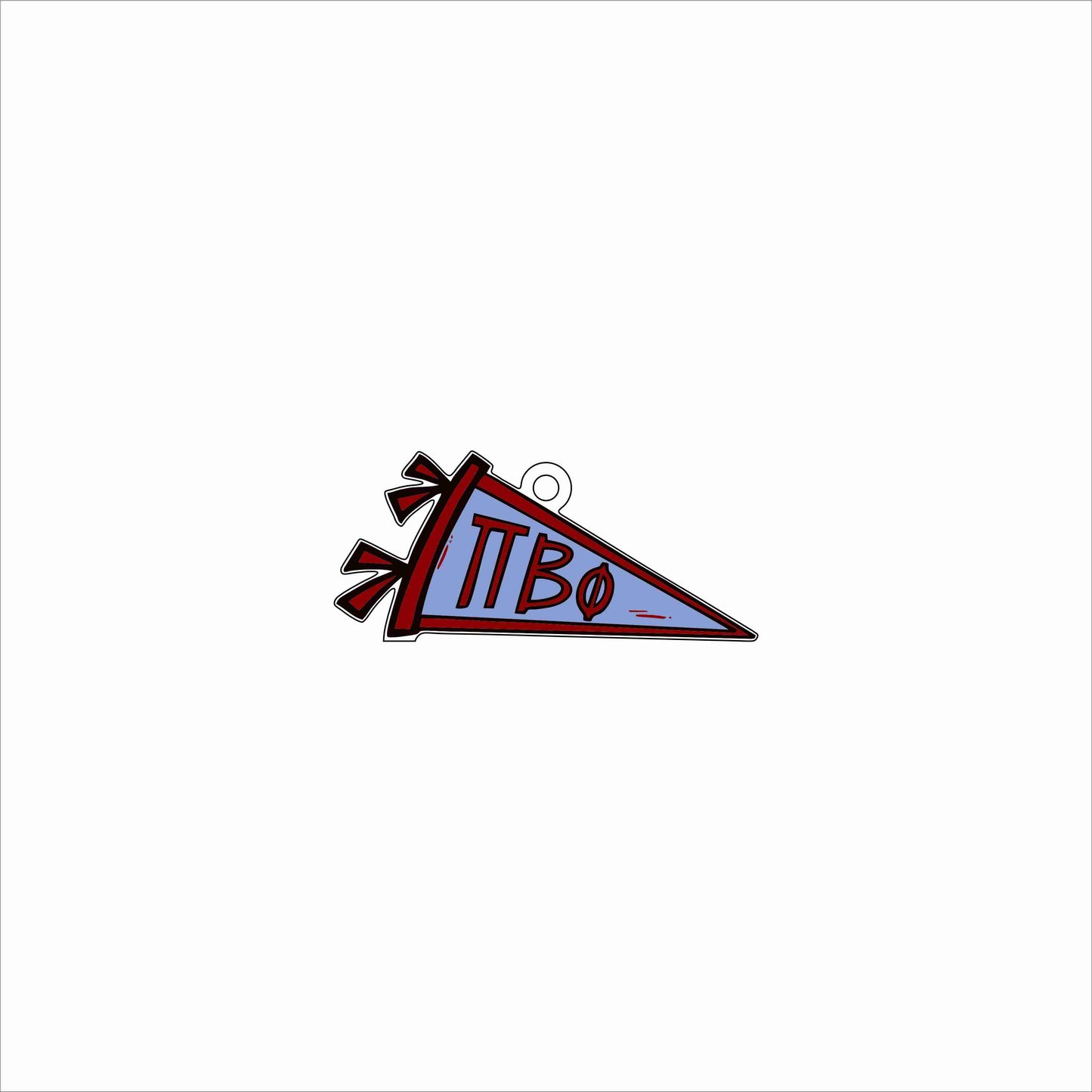 GTW-063 Pi Beta Phi Pennant Ornament | 0.25Acrylic Ornament