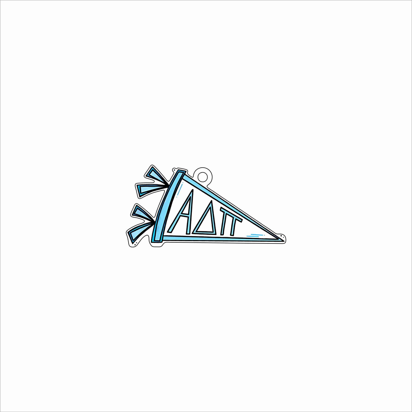 GTW-064 ADPi Pennant Ornament | 0.25Acrylic Ornament