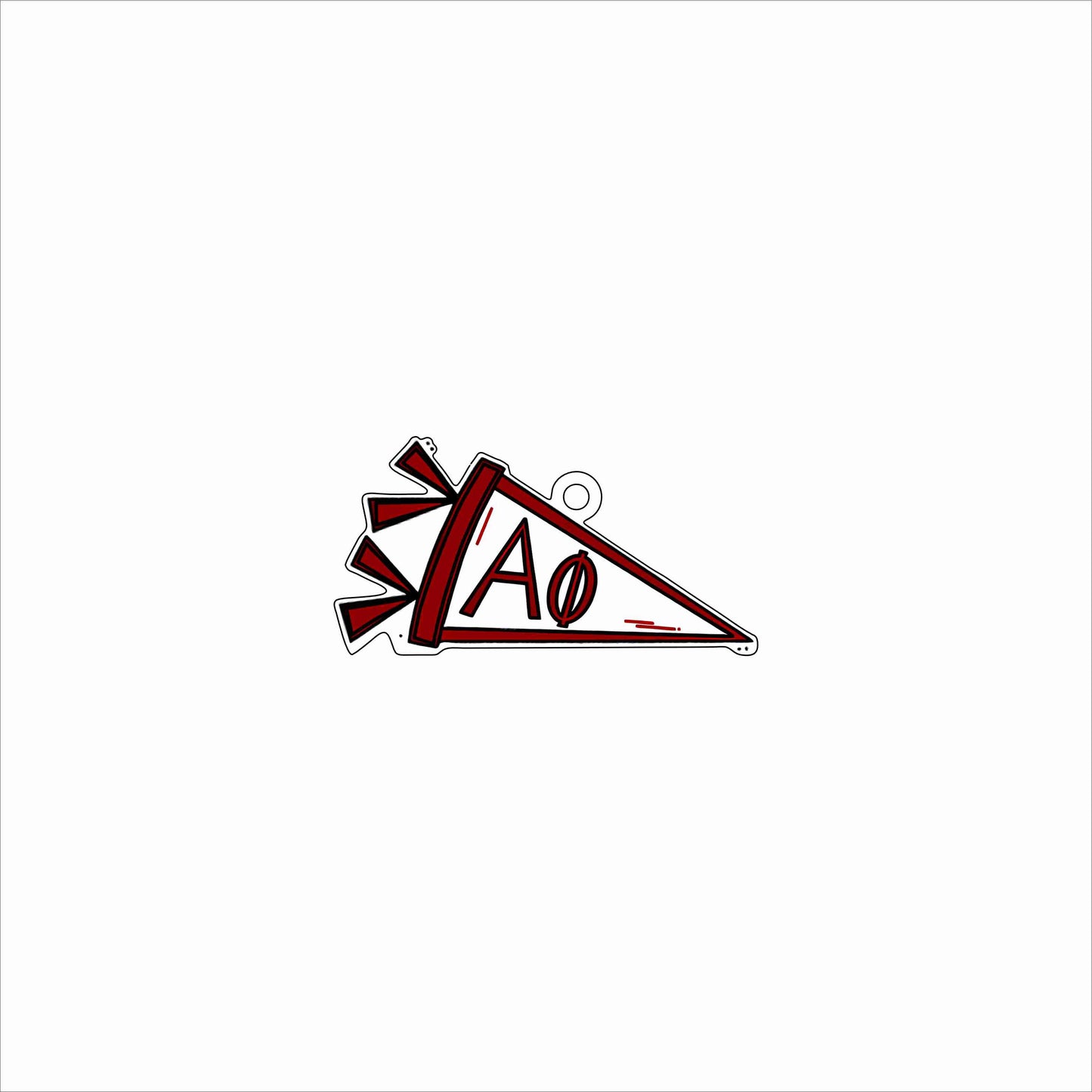 GTW-065 Alpha Phi Pennant Ornament | 0.25Acrylic Ornament