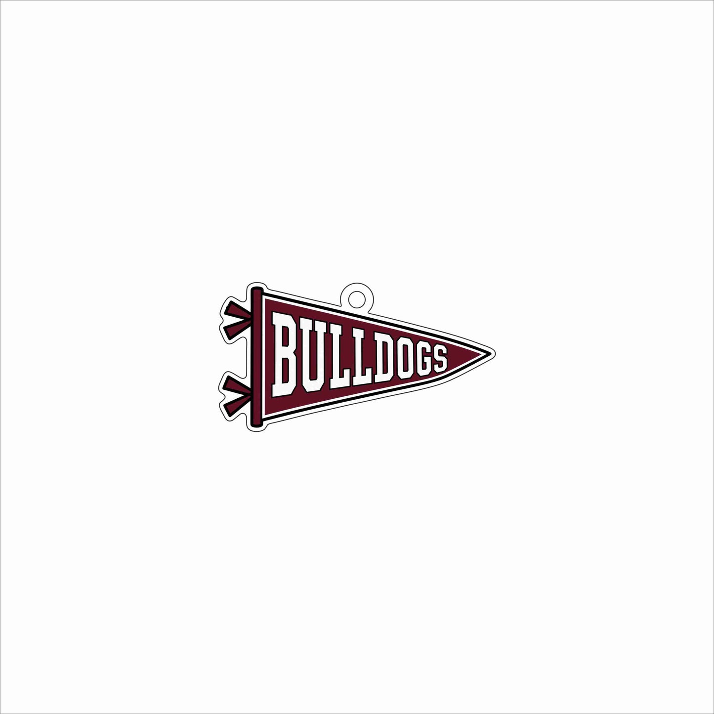 GTW-072 Bulldogs Pennant Ornament | 0.25Acrylic Ornament