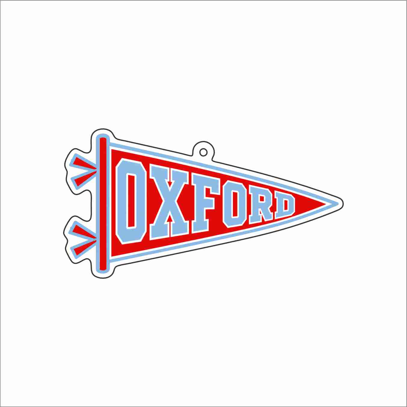 GTW-091 Oxford Pennant Keychain | 0.125Acrylic Keychain