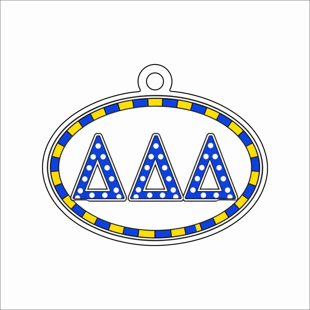 GTW-111 DDD Oval Ornament | 0.25Acrylic Ornament