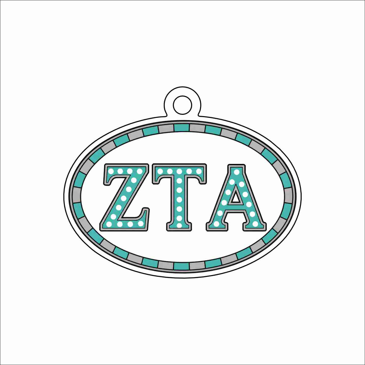 GTW-118 ZTA Oval Ornament | 0.25Acrylic Ornament