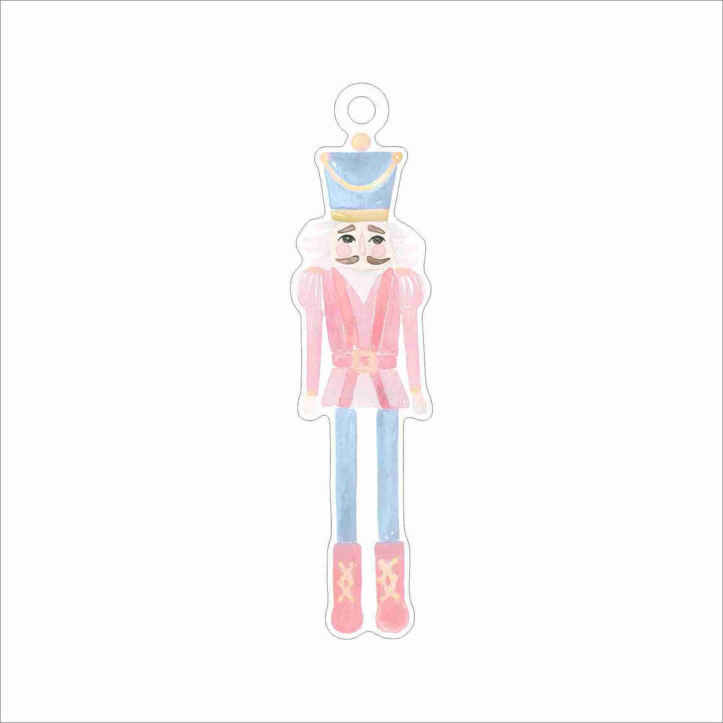 GTW-169 Blue Pink Nutcracker Ornament | 0.25Acrylic Ornament