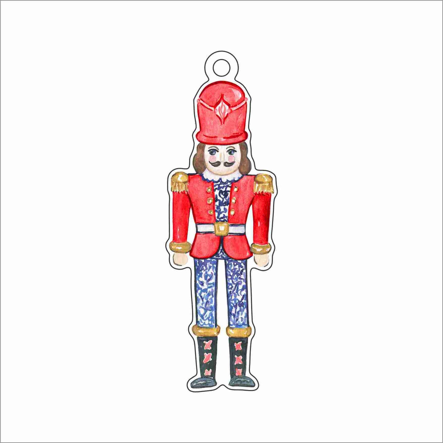 GTW-172 Red Blue Nutcracker Ornament | 0.25Acrylic Ornament