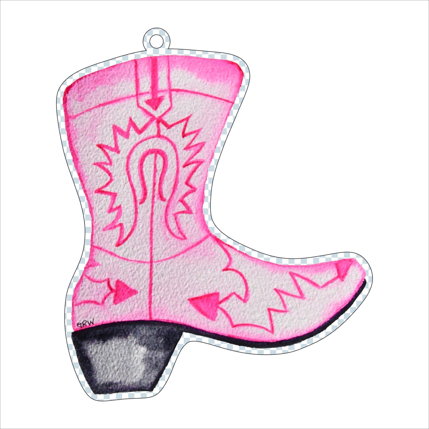 Pink Boot | 0.25in. Door Hanger | Pack of 1 (Minimum of 36)