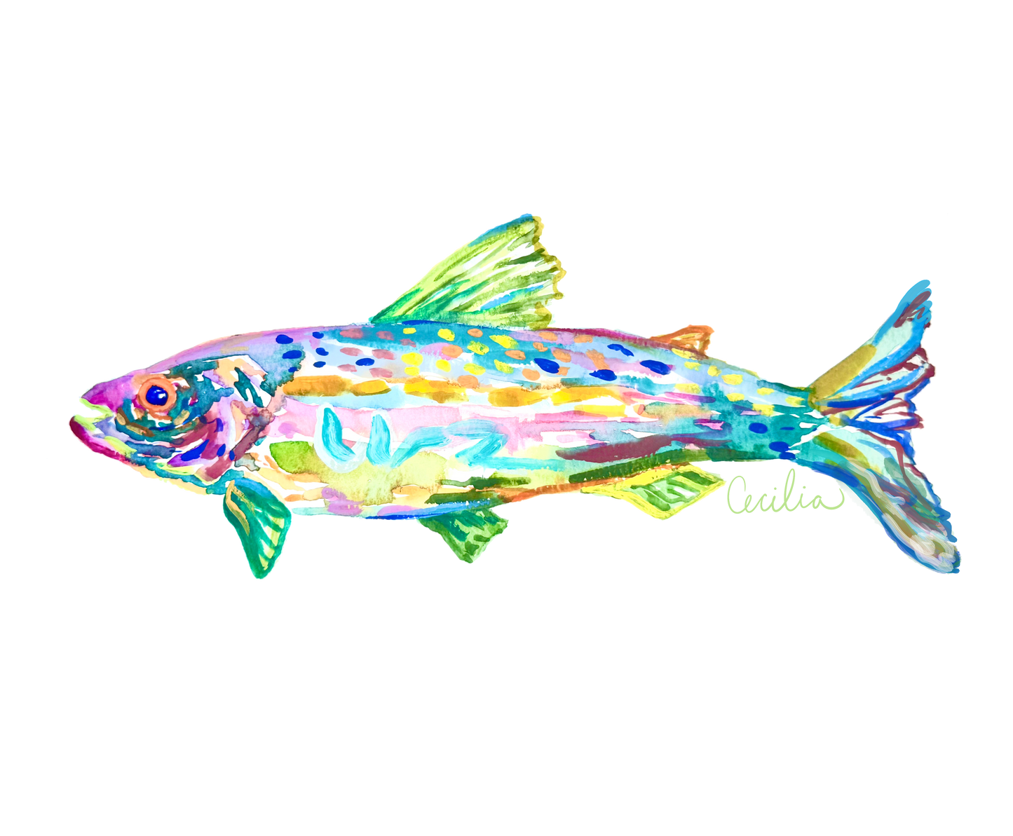 CEC-001 Greenfin | 0.75in. Acrylic Contour | Mix and Match (any 10+)